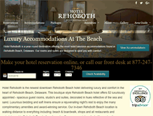 Tablet Screenshot of hotelrehoboth.com